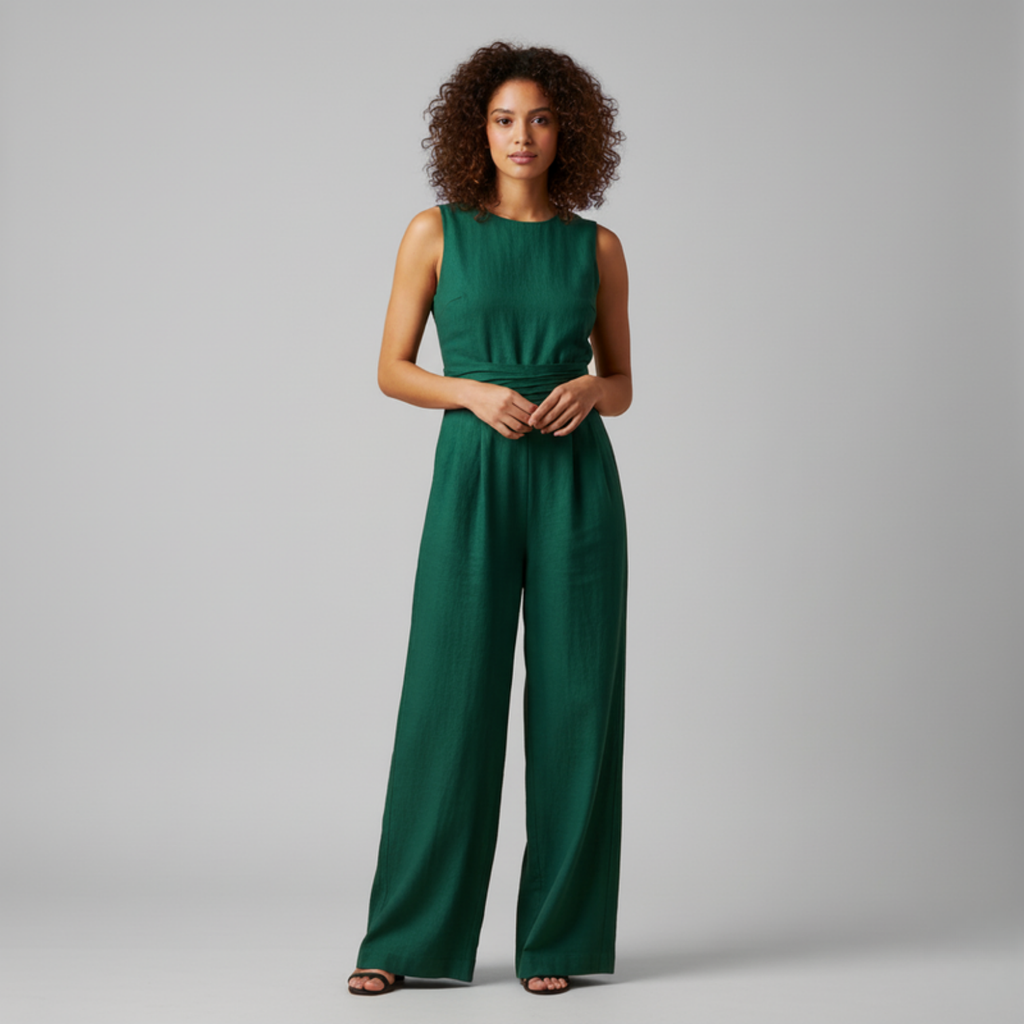 Lydia - Sleeveless jumpsuit with waistband detail