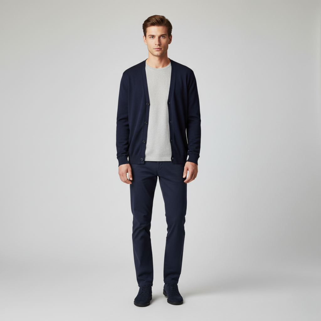 The Shawn - Men’s cardigan with front buttons