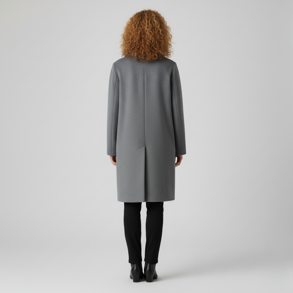 Katie - Coat with long sleeves and structured collar