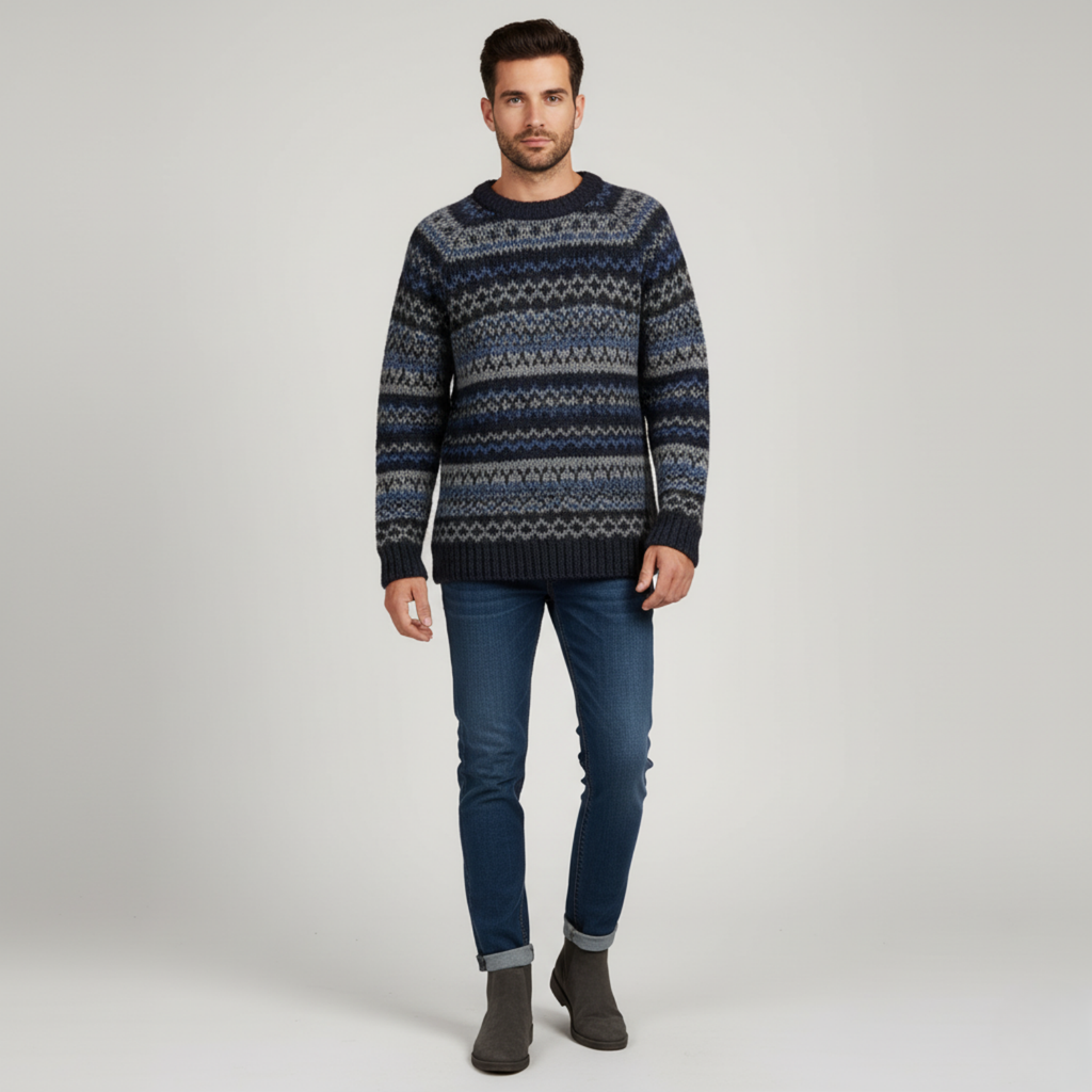 The Damien - Men’s long-sleeve knitted sweater
