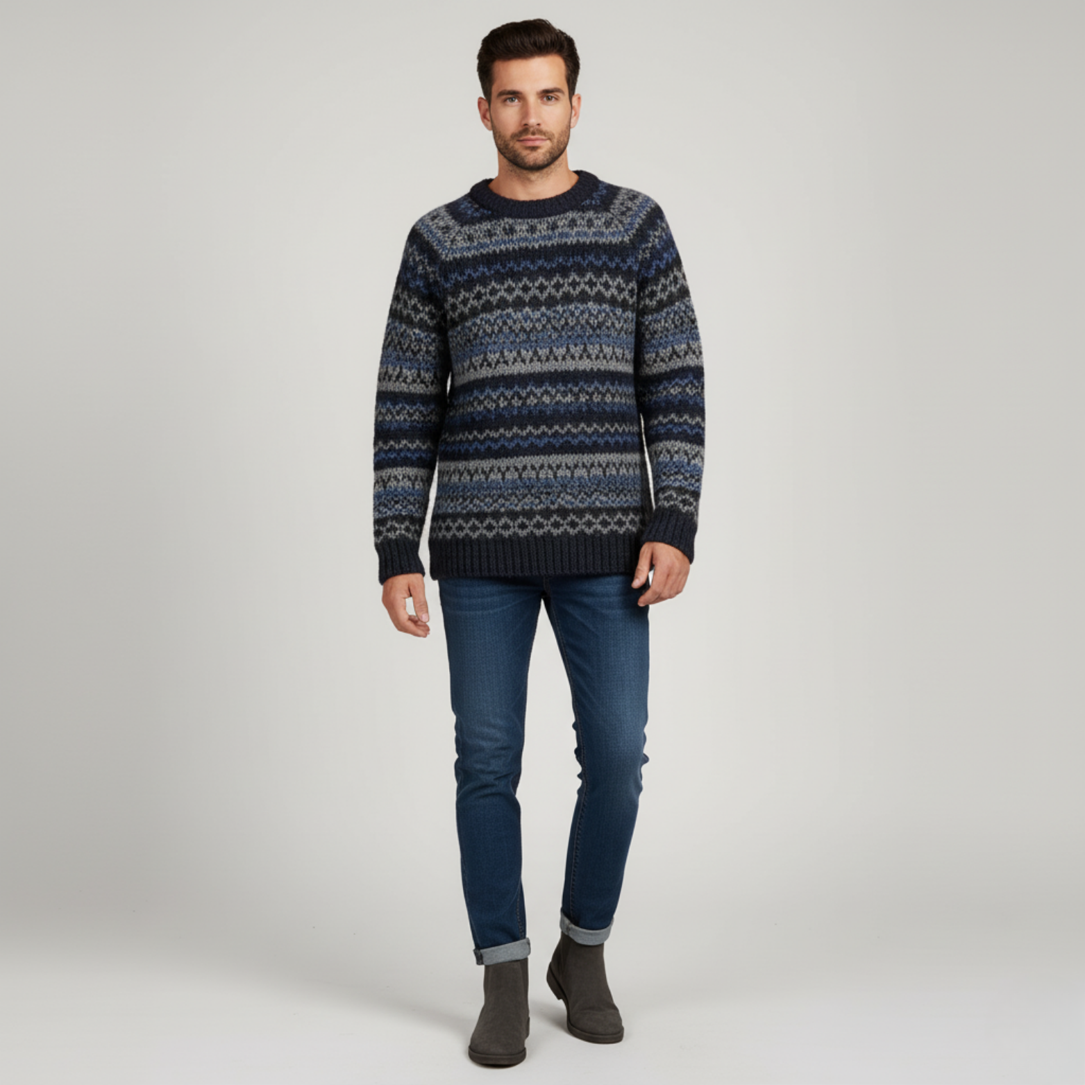 The Damien - Men’s long-sleeve knitted sweater