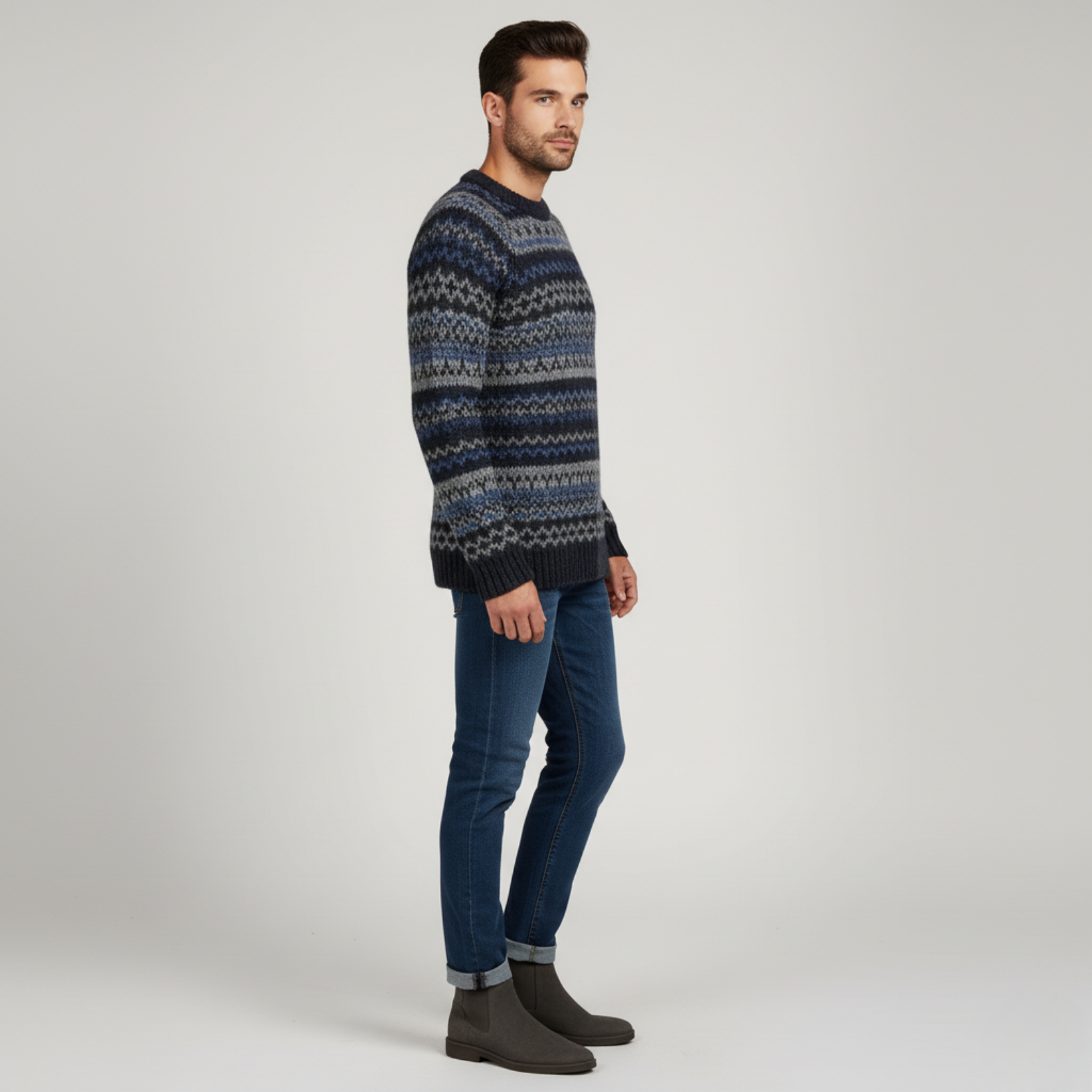 The Damien - Men’s long-sleeve knitted sweater