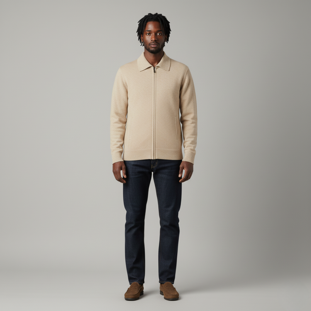 The George - Zip-up cardigan with long sleeves
