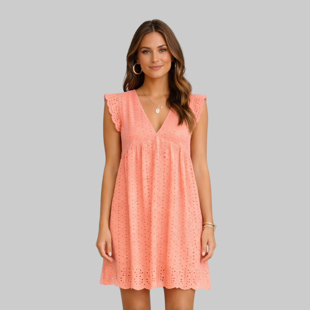 Alessia Women’s Summer Dress – Cotton Breathable with Built-In Shorts & Pockets