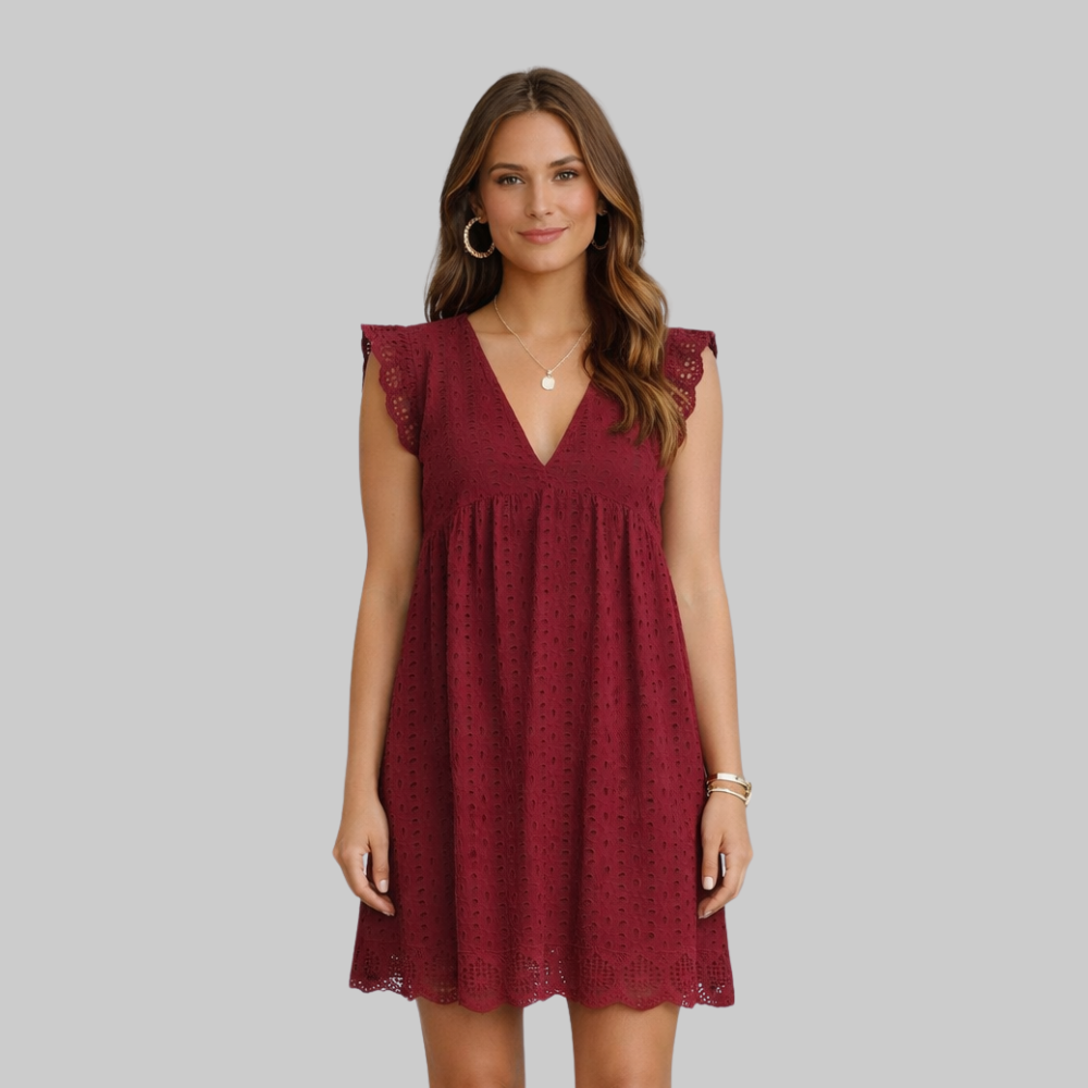 Alessia Women’s Summer Dress – Cotton Breathable with Built-In Shorts & Pockets