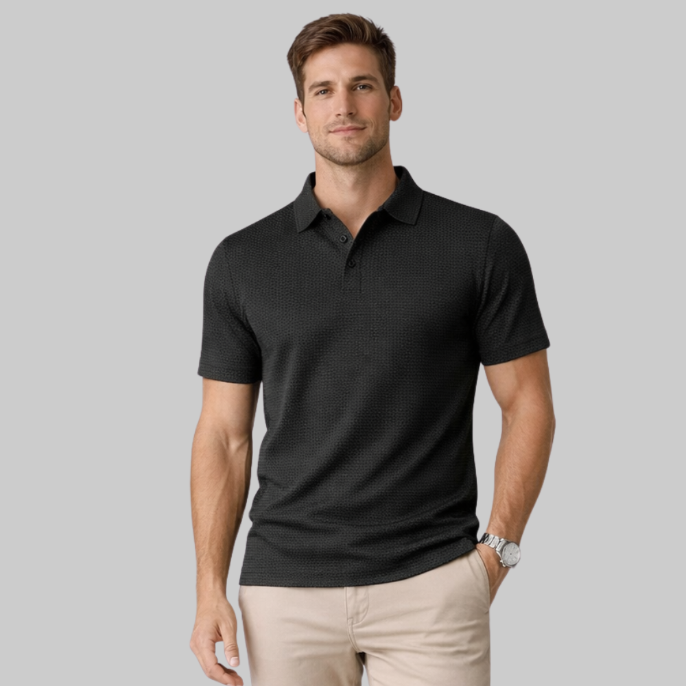 Dario Men’s Polo Shirt – Breathable Mesh Quick-Dry Lightweight Smart Casual Fit