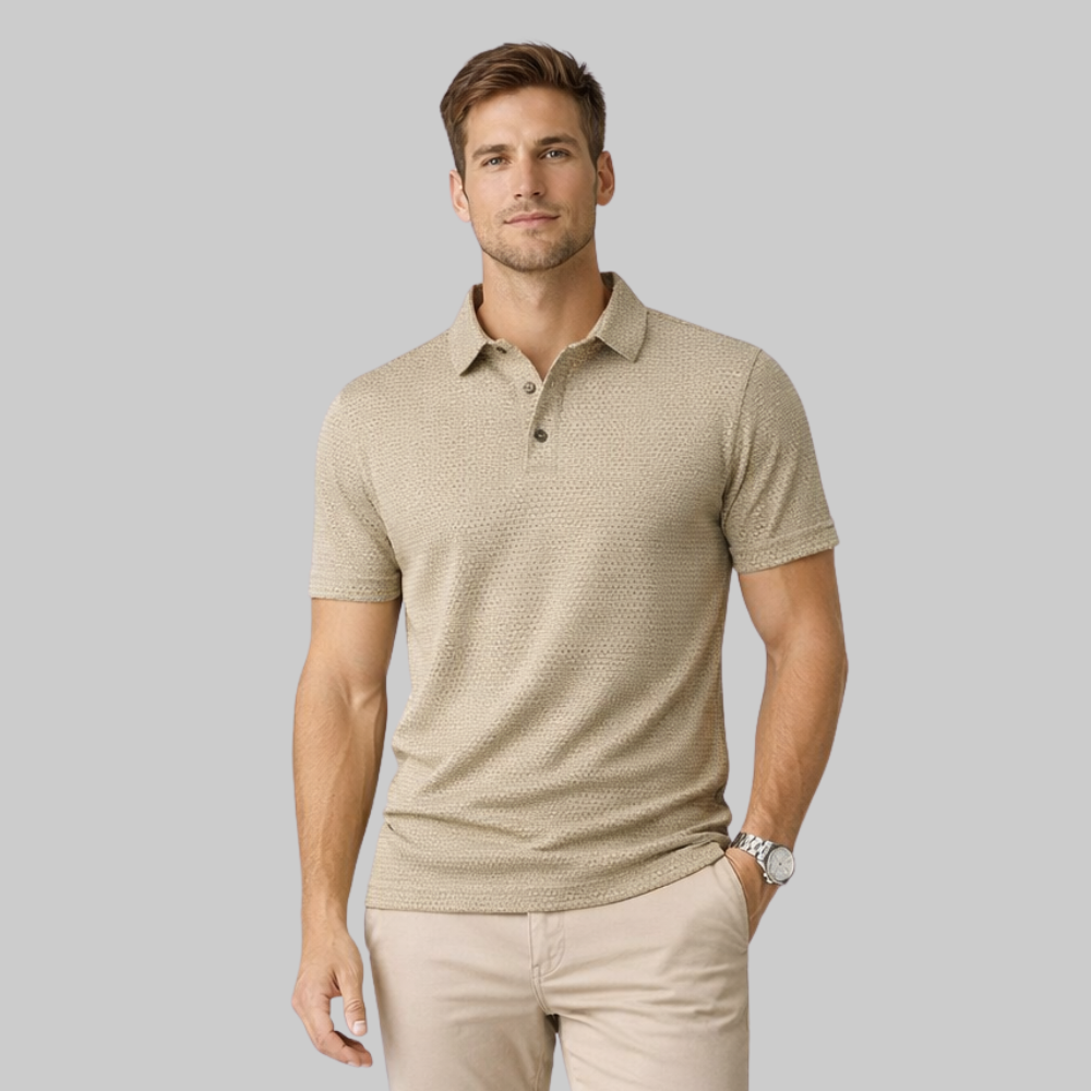 Dario Men’s Polo Shirt – Breathable Mesh Quick-Dry Lightweight Smart Casual Fit