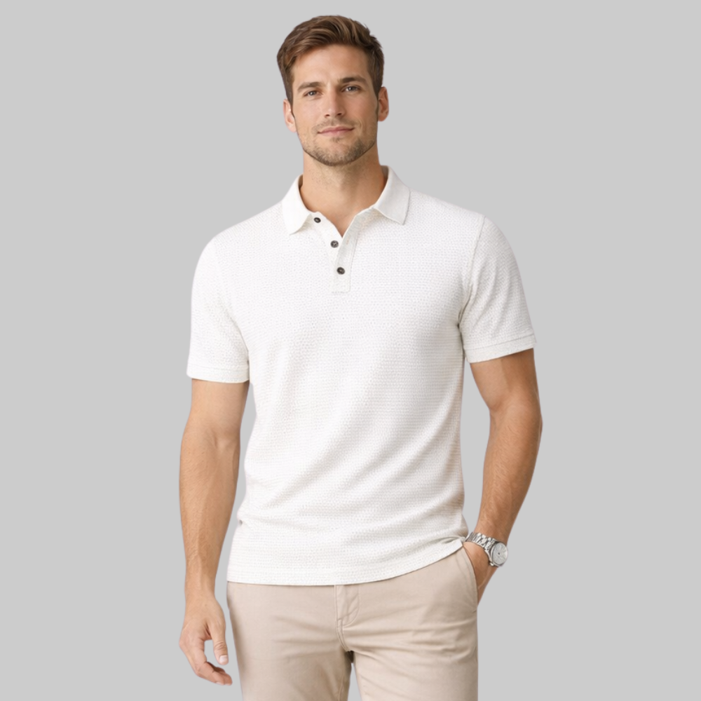 Dario Men’s Polo Shirt – Breathable Mesh Quick-Dry Lightweight Smart Casual Fit