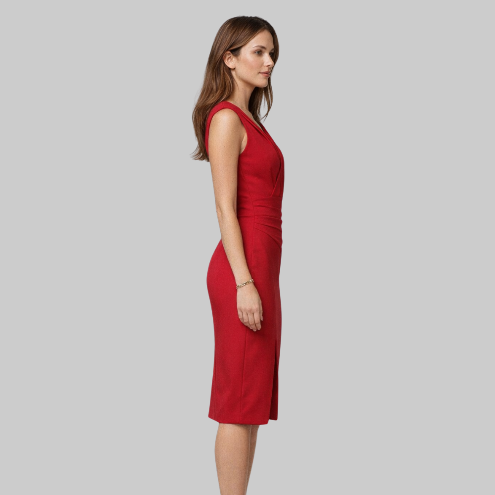 Olivia Women’s Summer Dress – Lightweight V-Neck Elegant Breathable Casual Chic Fit