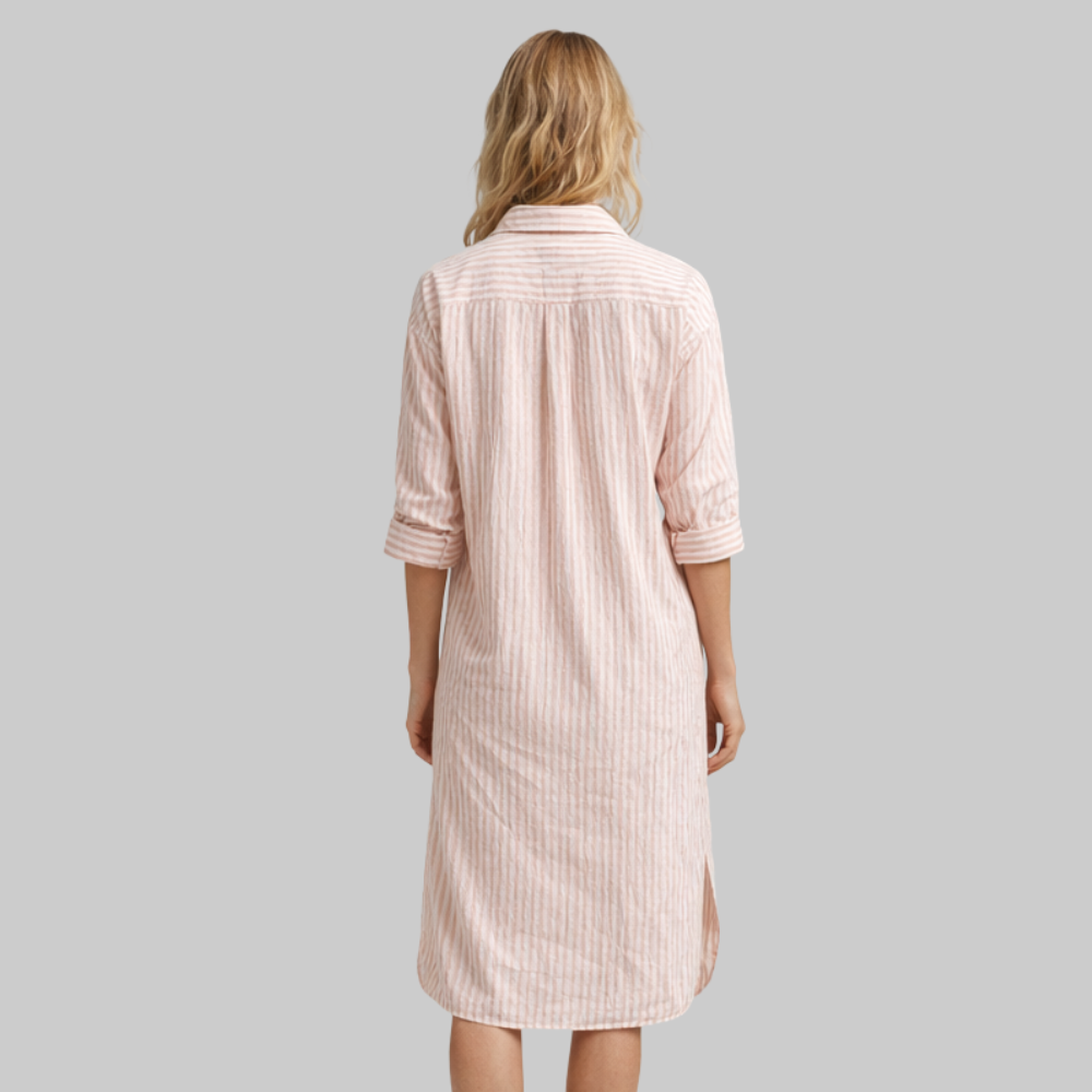 Kiella Women’s V-Neck Dress – Elegant Midi Dress with Belt & Wrinkle-Free Fabric