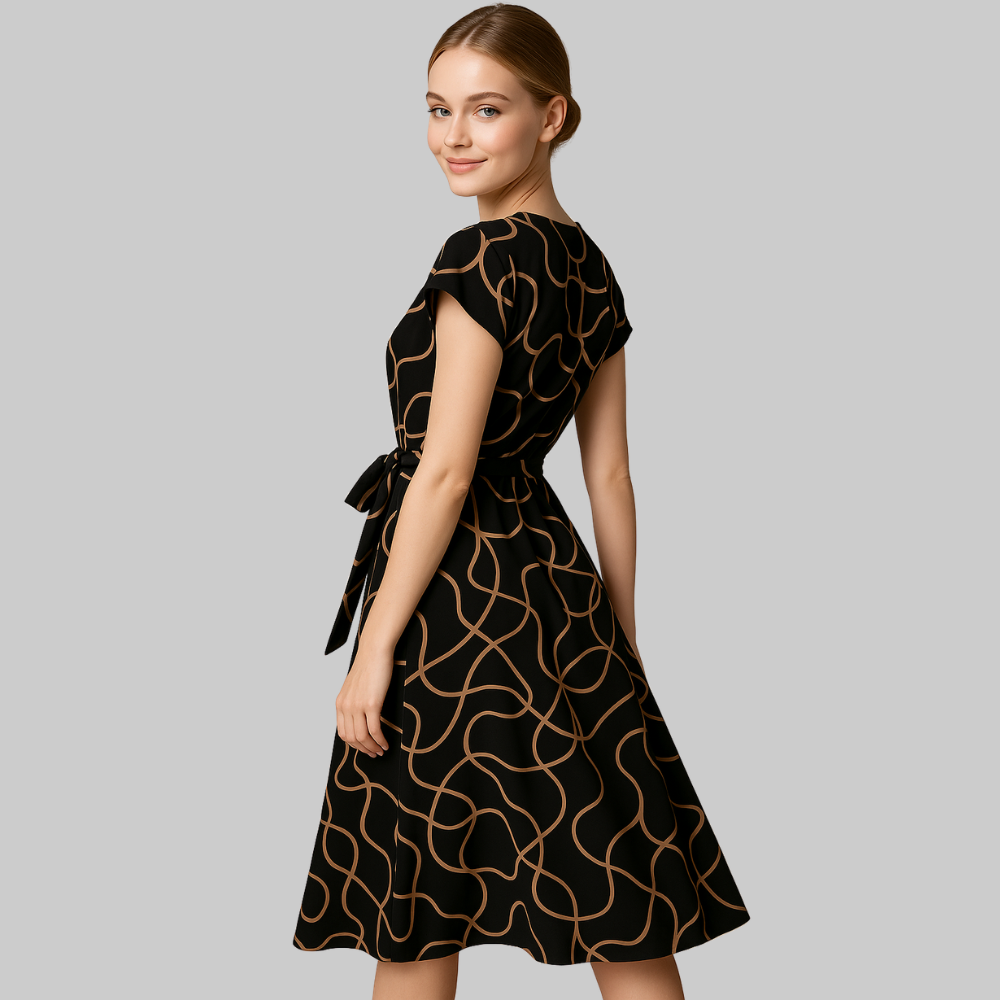 Sally Women’s Maxi Dress – Flowing V-Neck Dress with Elegant Fit & Versatile Style
